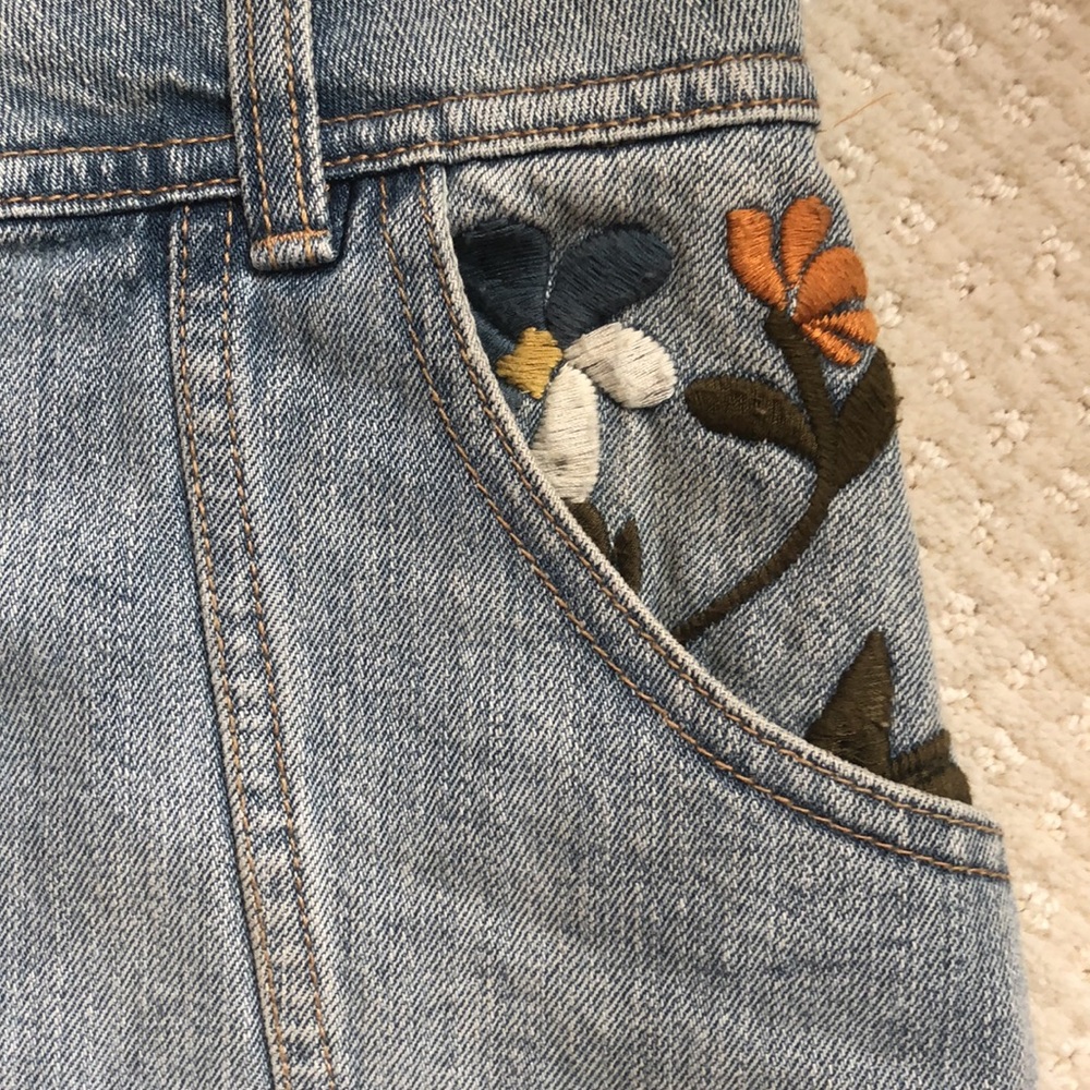 Free people floral denim skirt - Picture 2 of 4